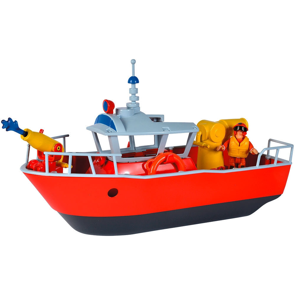 Barca Simba Fireman Sam Titan Fireboat 32 cm cu figurina si accesorii - gogobaby.ro