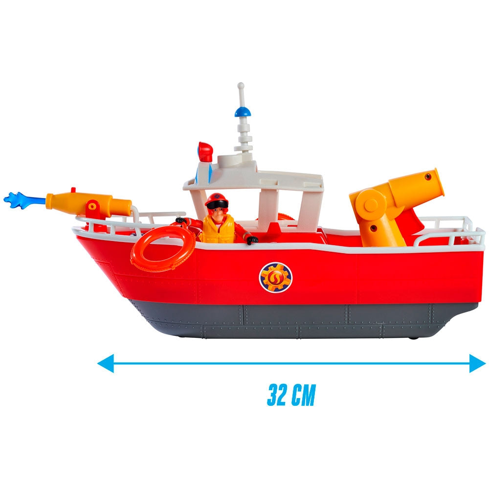 Barca Simba Fireman Sam Titan Fireboat 32 cm cu figurina si accesorii - gogobaby.ro
