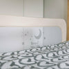 Protectie laterala pat, FreeON, Pentru bebe, Rabatabila, Instalare usoara, Dimensiune 135 x 57 cm, Sweet Dreams, Conform cu standardul european BS7972:2001+A12009, Light Beige