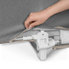 Bariera de protectie pentru pat, Lionelo, Lora XL, Pliabila, Sistem de blocare StandSafe, Geanta de transport inclusa, 150x46 cm, Conform cu BS 7972:2001+A1:2009, Gri