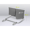 Bariera de protectie pentru pat, Lionelo, Lora XL, Pliabila, Sistem de blocare StandSafe, Geanta de transport inclusa, 150x46 cm, Conform cu BS 7972:2001+A1:2009, Gri