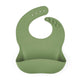 Baveta moale, Petite&Mars, Take&Match, Reglabila, Cu buzunar colector, Silicon, Fara BPA, 6 luni+, Sweet Pea, Verde