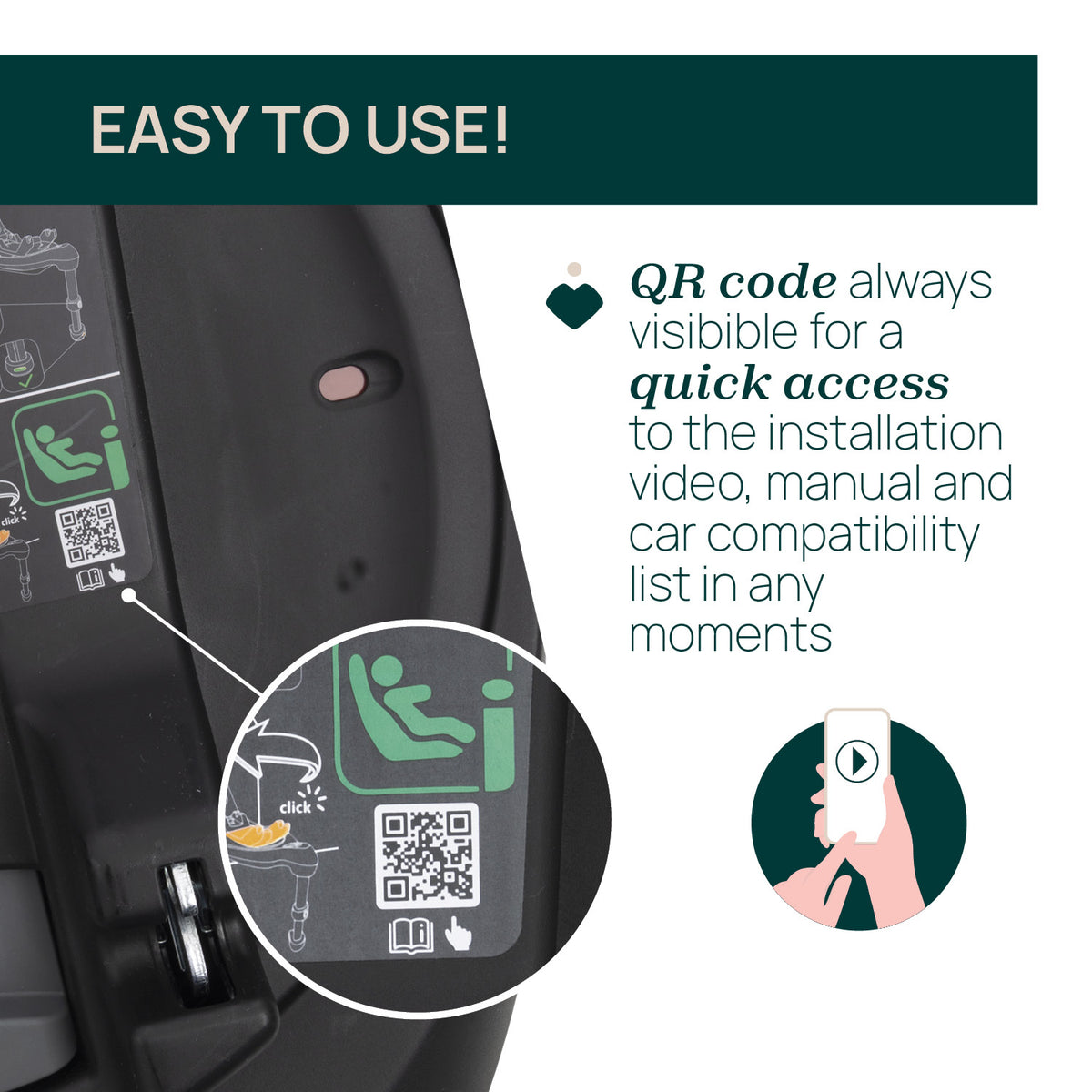 Baza isofix i-Size rotativa 360 (compatibila cu scaunele auto Chicco: Kory essential, Kory Plus Air, Bi-Seat), 0 luni+ - gogobaby.ro