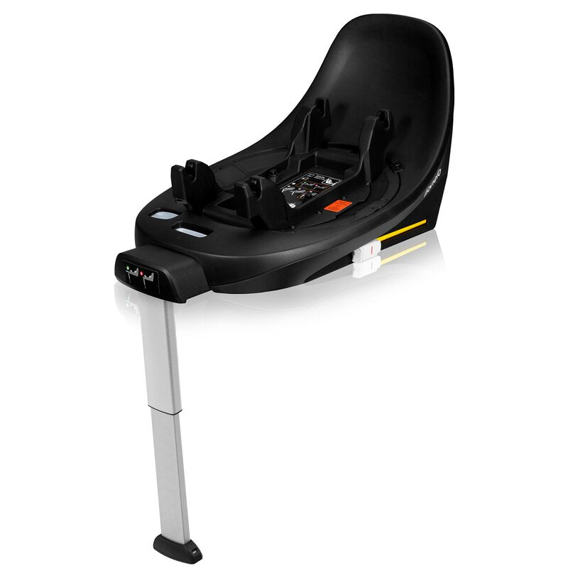 Baza scaun auto i-Size, Lionelo, Moxie, Rotativa 360, Cu isofix si picior stabilizator, Cu indicatori pentru instalare corecta, Negru - gogobaby.ro