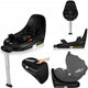 Baza scaun auto i-Size, Lionelo, Moxie, Rotativa 360, Cu isofix si picior stabilizator, Cu indicatori pentru instalare corecta, Negru