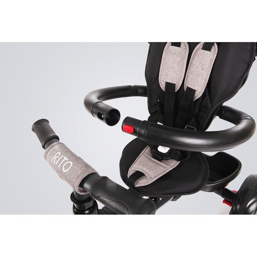 Tricicleta pliabila pentru copii QPlay Rito Albastru inchis - gogobaby.ro