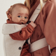 BabyBjorn - Marsupiu anatomic Mini, cu pozitii multiple de purtare, Light Beige, 3D Jersey