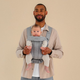 BabyBjorn - Marsupiu anatomic Mini, cu pozitii multiple de purtare, Dusty Pink, Tesatura