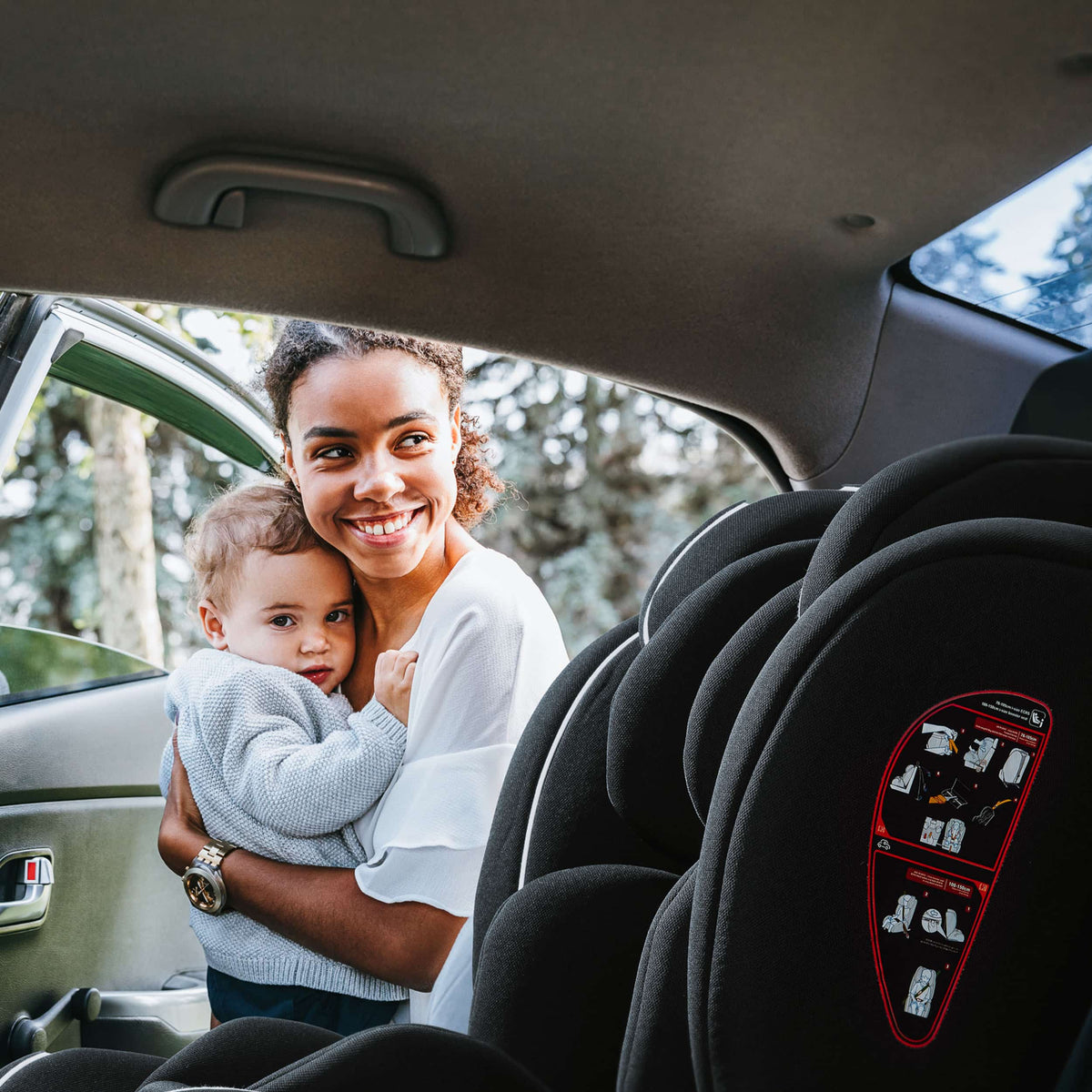 BabyGo - Scaun auto i-Size FreeFix Black, 76-150 cm, certificat R129 - gogobaby.ro