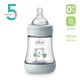 Biberon Chicco Perfect5 150ml, biofunctional, anti-colici, tetina silicon, flux lent, baiat, 0luni