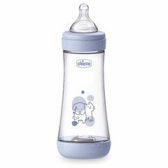 Biberon Chicco Perfect5 300ml, biofunctional, anti-colici, tetina silicon, flux rapid, baiat, 4luni