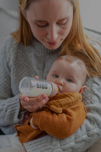 BIBS - Set complet biberon din sticla anticolici, 225 ml, Mauve - gogobaby.ro