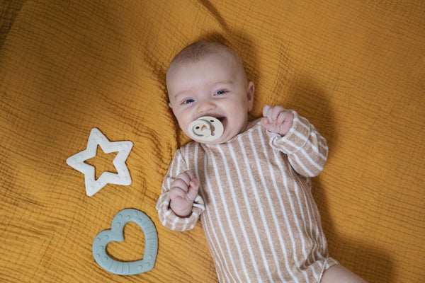 BIBS - Jucarie de dentitie in forma de inima, Blush - gogobaby.ro