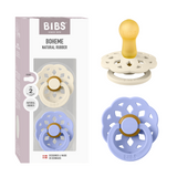 BIBS - Set 2 suzete Boheme Latex, tetina rotunda, 6 luni +-Ivory/Hush