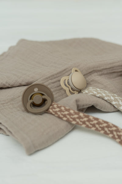 Bibs - Lantisor clip pentru suzeta, Blush/Ivory