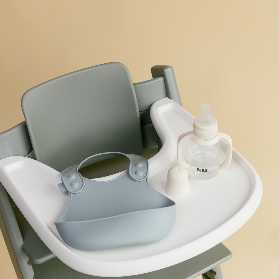 BIBS - Set biberon tip Sippy Cup PP 150 ml cu cioc din silicon și sistem antipicurare, Sage - gogobaby.ro