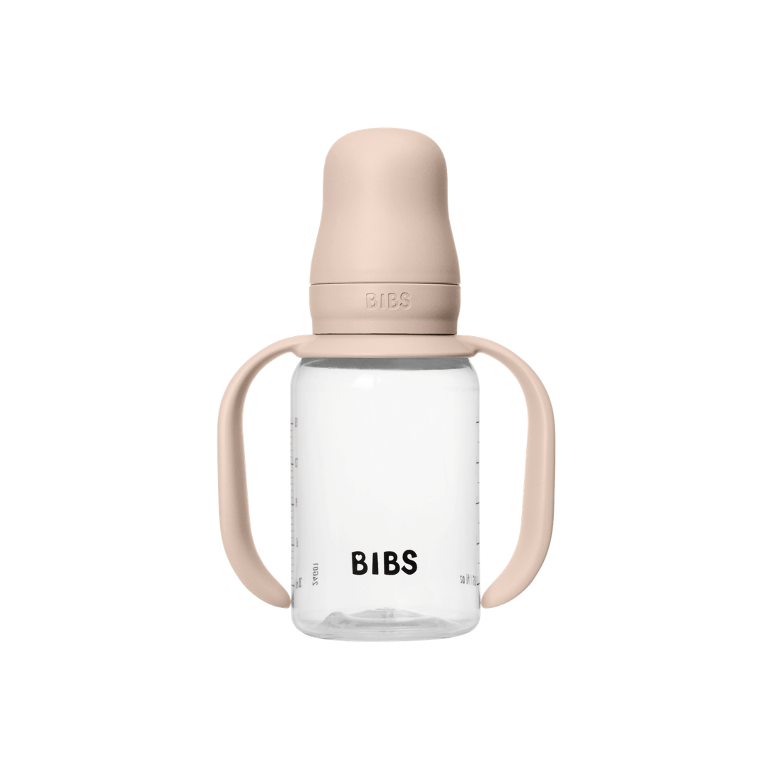 BIBS - Set biberon tip Sippy Cup PP 150 ml cu cioc din silicon și sistem antipicurare, Blush - gogobaby.ro
