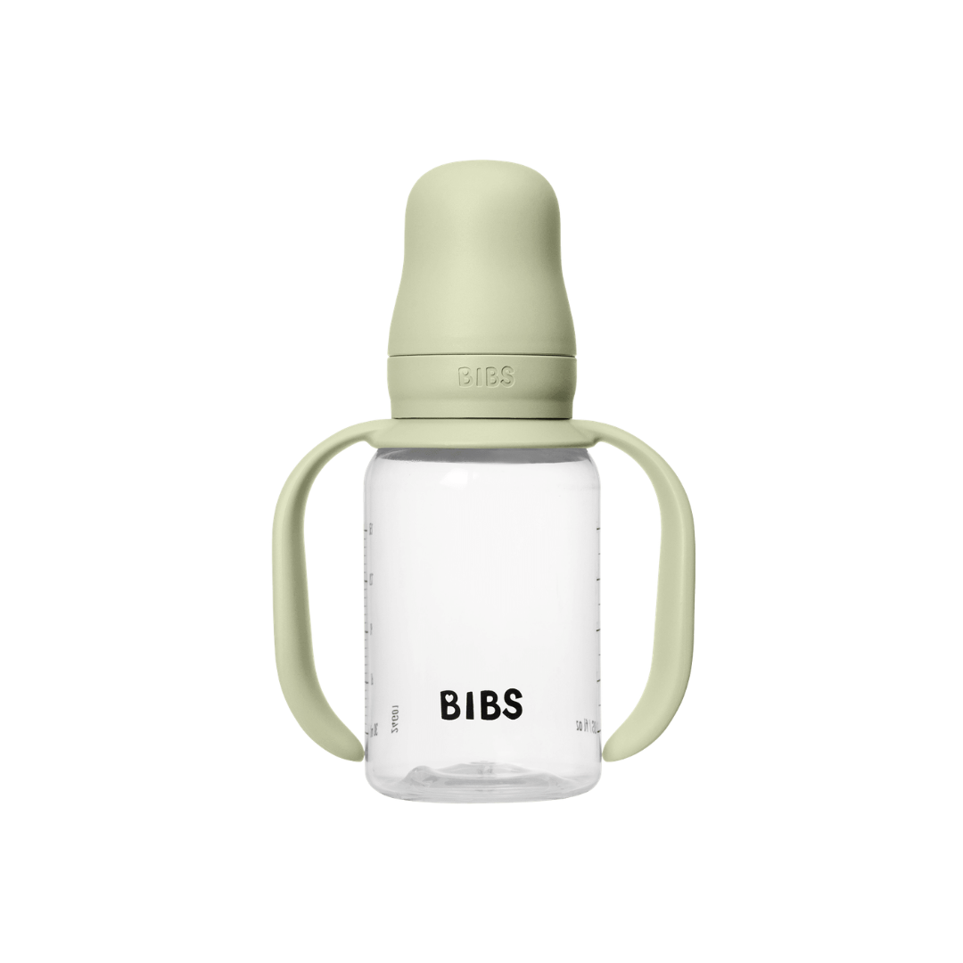 BIBS - Set biberon tip Sippy Cup PP 150 ml cu cioc din silicon și sistem antipicurare, Sage - gogobaby.ro