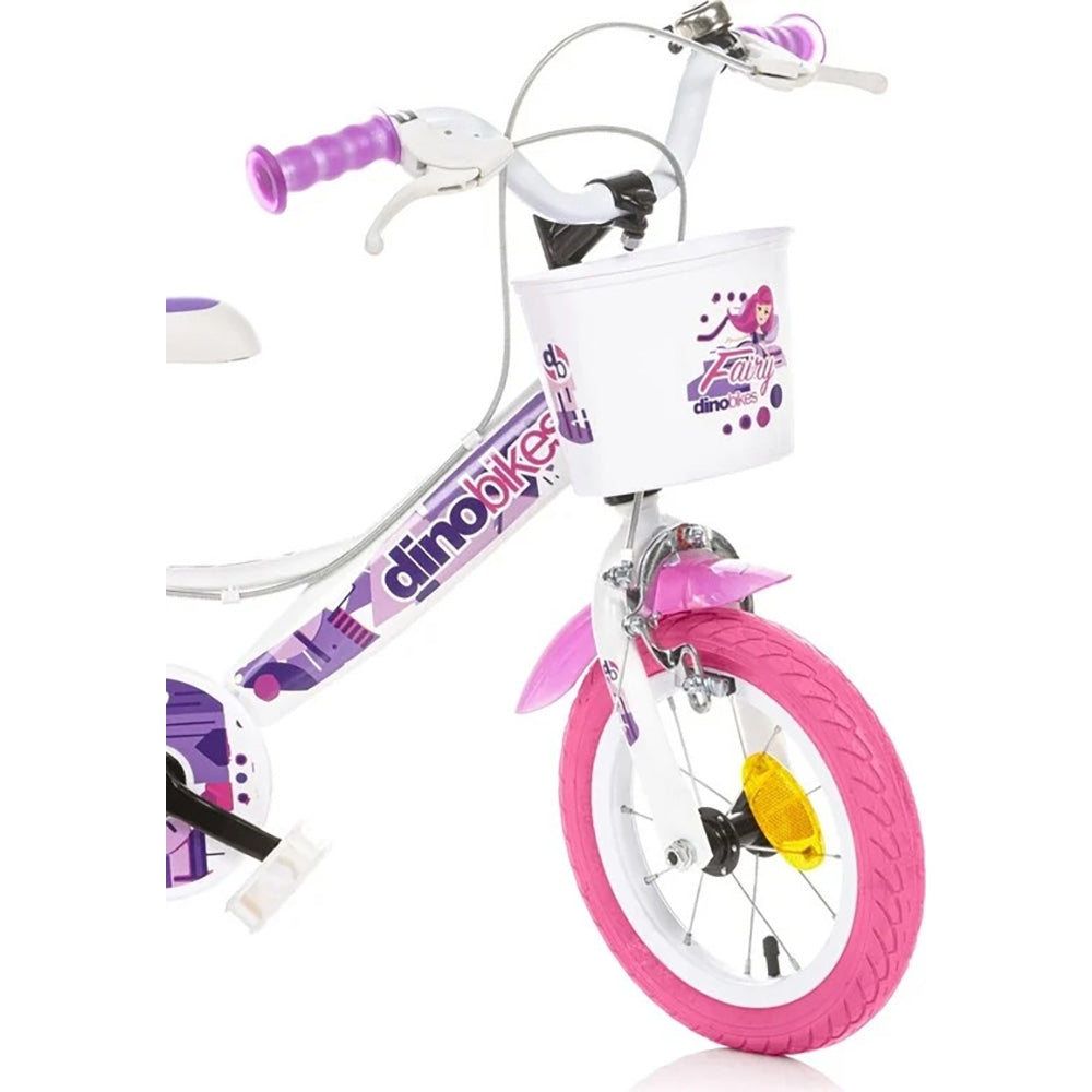 Bicicleta copii Dino Bikes 12' Fairy alb - gogobaby.ro