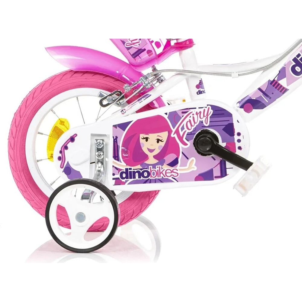 Bicicleta copii Dino Bikes 12' Fairy alb - gogobaby.ro