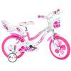 Bicicleta copii Dino Bikes 16'' Flappy roz