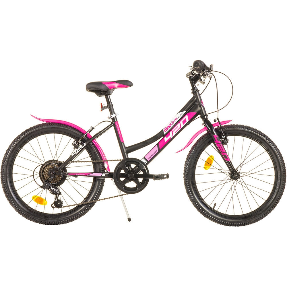 Bicicleta copii Dino Bikes 20' MTB fete Sport negru cu 6 viteze - gogobaby.ro