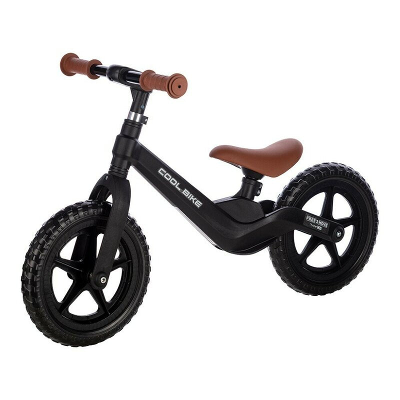 Bicicleta fara pedale, Free2Move, Cool Bike, Cu ghidon si sa reglabile, Roti din EVA, Pana in 30 Kg, Roti 12 inch, 24 luni+, Black
