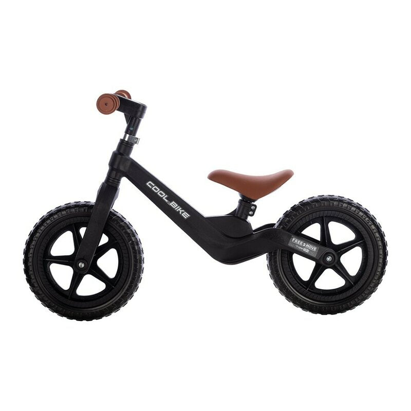Bicicleta fara pedale, Free2Move, Cool Bike, Cu ghidon si sa reglabile, Roti din EVA, Pana in 30 Kg, Roti 12 inch, 24 luni+, Black