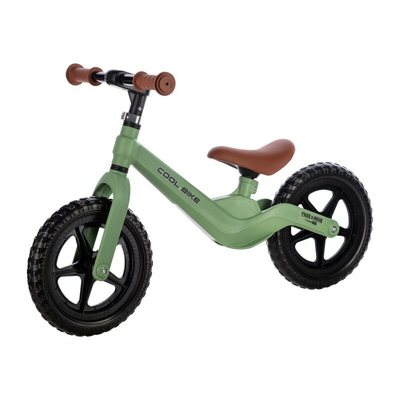 Bicicleta fara pedale, Free2Move, Cool Bike, Cu ghidon si sa reglabile, Roti din EVA, Pana in 30 Kg, Roti 12 inch, 24 luni+, Verde - gogobaby.ro