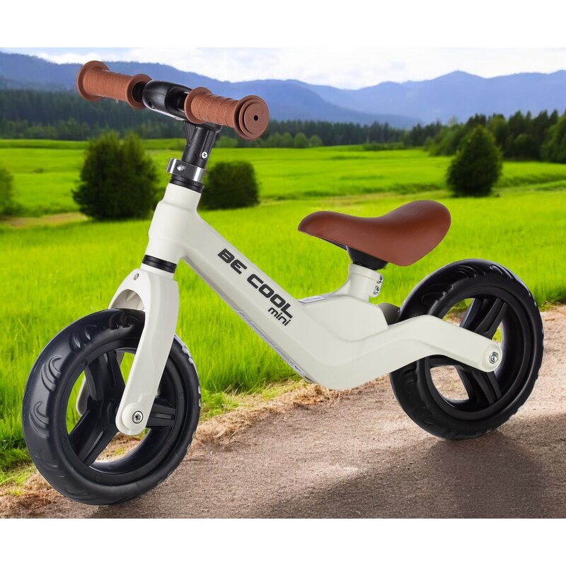 Bicicleta fara pedale, FreeON, Be Cool Mini, Cu ghidon si sa reglabile, Roti din EVA, Pana in 30 Kg, Roti 8 inch, 12 luni+, Alb