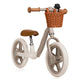 Bicicleta fara pedale, Lionelo, Alex Plus, Usoara, Cu ghidon si sa reglabile, Include cos depozitare si sonerie, Din otel, Cu roti din spuma EVA, 12 inch, Beige Sand
