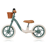 Bicicleta fara pedale, Lionelo, Alex Plus, Usoara, Cu ghidon si sa reglabile, Include cos depozitare si sonerie, Din otel, Cu roti din spuma EVA, 12 inch, Green Forest