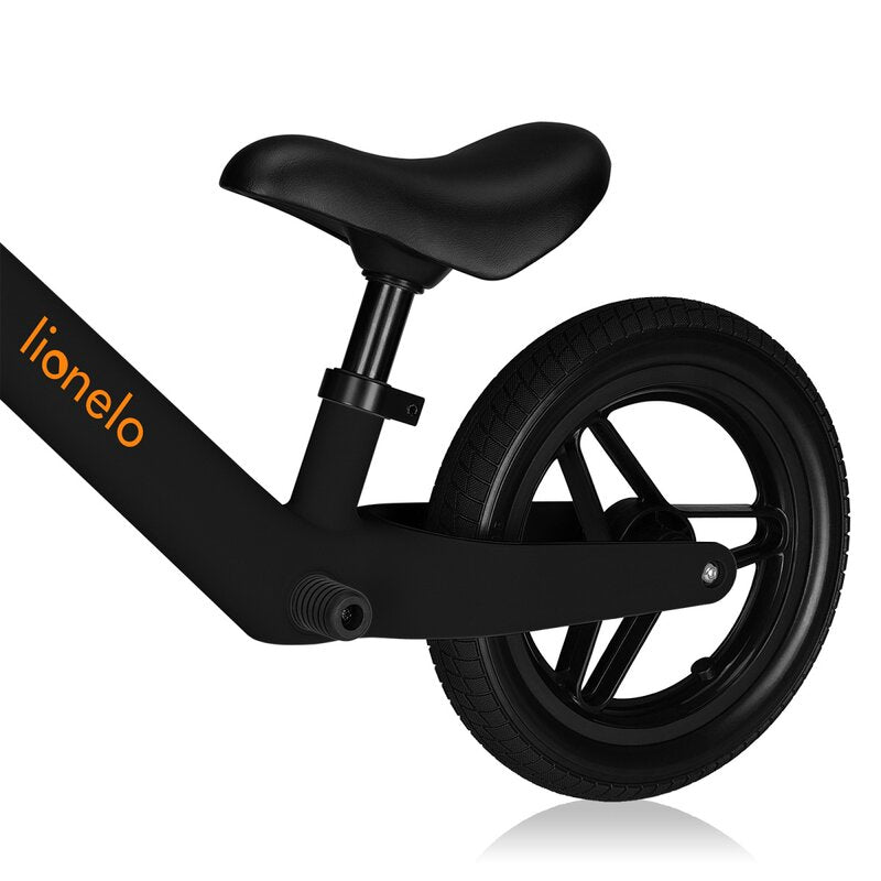 Bicicleta fara pedale, Lionelo, Toni, Cu ghidon si sa reglabile, Ultra usoara, 2.8 Kg, 18 luni+, Sustine 30 kg, Conform cu standardul EN71-1/2/3, Certificata TUV SUD, Portocaliu