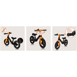Bicicleta fara pedale, Lionelo, Toni, Cu ghidon si sa reglabile, Ultra usoara, 2.8 Kg, 18 luni+, Sustine 30 kg, Conform cu standardul EN71-1/2/3, Certificata TUV SUD, Portocaliu