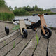 Bicicleta/tricicleta fara pedale, Free2Move, Din lemn, 2 in 1, Functie de bicicleta echilibru, Sa reglabila, Manere antiderapante, Roti ajustabile, 18 luni - 3 ani, Conform cu standardele europene EN71-1;2018, EN71-2:2020, EN71-3:2021, Brown Black