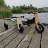 Bicicleta/tricicleta fara pedale, Free2Move, Din lemn, 2 in 1, Functie de bicicleta echilibru, Sa reglabila, Manere antiderapante, Roti ajustabile, 18 luni - 3 ani, Conform cu standardele europene EN71-1;2018, EN71-2:2020, EN71-3:2021, Brown Black