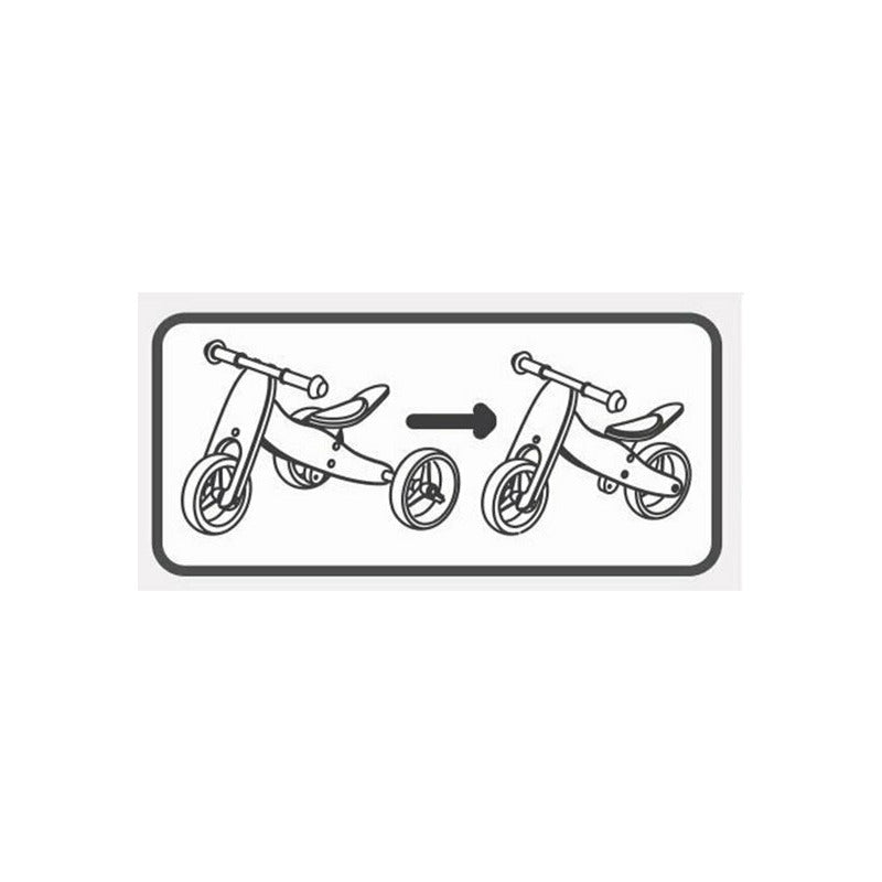 Bicicleta/tricicleta fara pedale, Free2Move, Din lemn, 2 in 1, Functie de bicicleta echilibru, Sa reglabila, Manere antiderapante, Roti ajustabile, 18 luni - 3 ani, Conform cu standardele europene EN71-1;2018, EN71-2:2020, EN71-3:2021, Brown White - gogobaby.ro