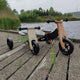 Bicicleta/tricicleta fara pedale, Free2Move, Din lemn, 2 in 1, Functie de bicicleta echilibru, Sa reglabila, Manere antiderapante, Roti ajustabile, 18 luni - 3 ani, Conform cu standardele europene EN71-1;2018, EN71-2:2020, EN71-3:2021, Brown White