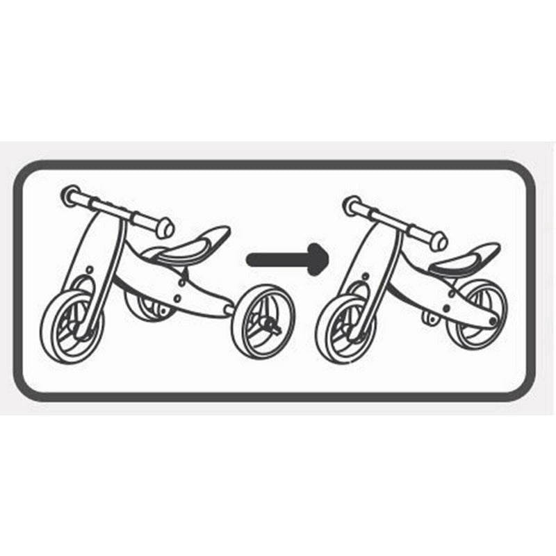 Bicicleta/tricicleta fara pedale, Free2Move, Din lemn, 2 in 1, Functie de bicicleta echilibru, Scaun reglabil, Roti ajustabile, Manere antiderapante, Varsta 1-3 ani, Conform cu standardele europene EN71-1;2018, EN71-2:2020, EN71-3:2021, Mint
