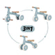 Bicicleta/tricicleta, Petite&Mars, 3 in 1, Multifunctionala, Cu/fara pedale, Ghidon directionabil, Sa reglabila pe inaltime, 2.3 kg, Pana la 25 kg, 12-36 luni, Albastru