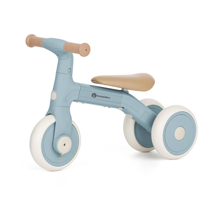Bicicleta/tricicleta, Petite&Mars, 3 in 1, Multifunctionala, Cu/fara pedale, Ghidon directionabil, Sa reglabila pe inaltime, 2.3 kg, Pana la 25 kg, 12-36 luni, Albastru