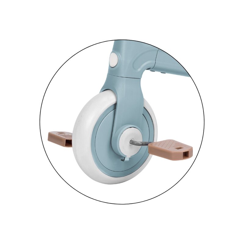 Bicicleta/tricicleta, Petite&Mars, 3 in 1, Multifunctionala, Cu/fara pedale, Ghidon directionabil, Sa reglabila pe inaltime, 2.3 kg, Pana la 25 kg, 12-36 luni, Albastru