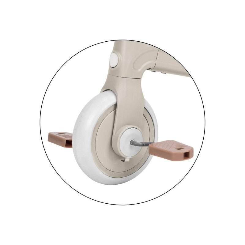 Bicicleta/tricicleta, Petite&Mars, 3 in 1, Multifunctionala, Cu/fara pedale, Ghidon directionabil, Sa reglabila pe inaltime, 2.3 kg, Pana la 25 kg, 12-36 luni, Bej