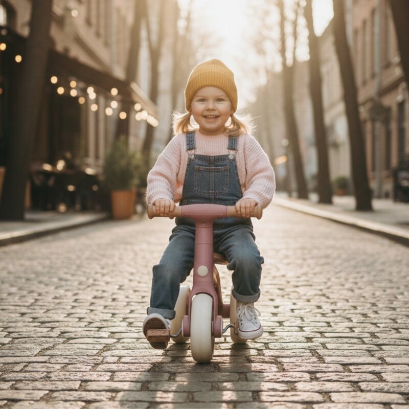 Bicicleta/tricicleta, Petite&Mars, 3 in 1, Multifunctionala, Cu/fara pedale, Ghidon directionabil, Sa reglabila pe inaltime, 2.3 kg, Pana la 25 kg, 12-36 luni, Roz