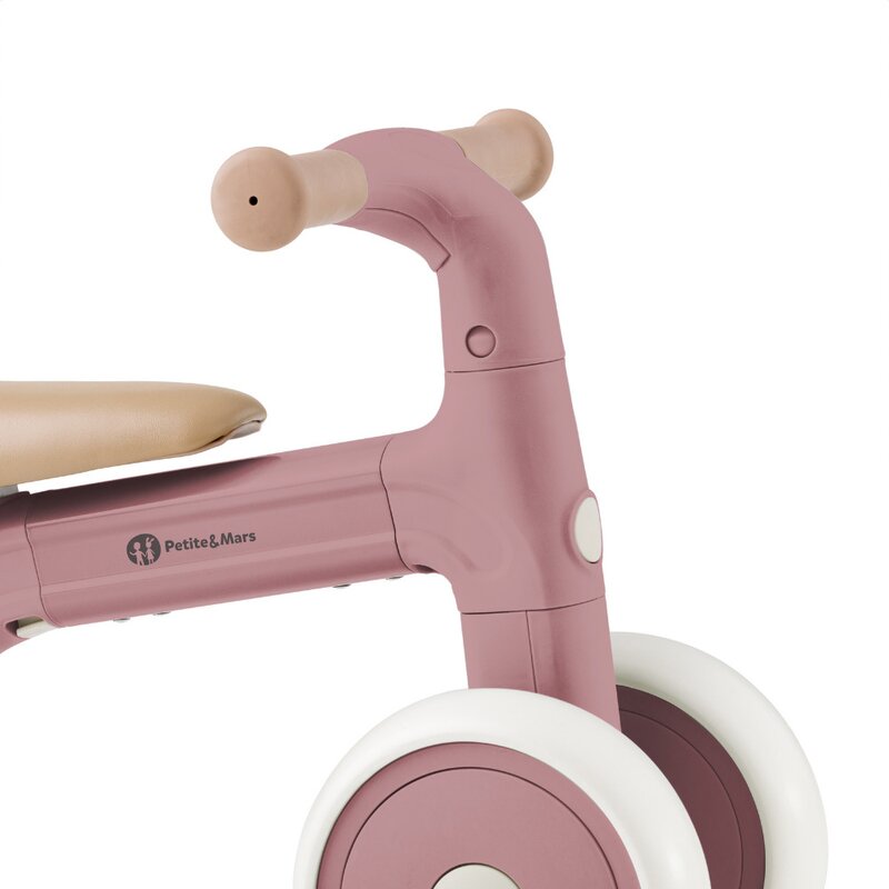 Bicicleta/tricicleta, Petite&Mars, 3 in 1, Multifunctionala, Cu/fara pedale, Ghidon directionabil, Sa reglabila pe inaltime, 2.3 kg, Pana la 25 kg, 12-36 luni, Roz