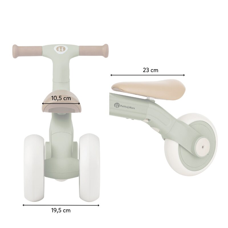 Bicicleta/tricicleta, Petite&Mars, 3 in 1, Multifunctionala, Cu/fara pedale, Ghidon directionabil, Sa reglabila pe inaltime, 2.3 kg, Pana la 25 kg, 12-36 luni, Roz