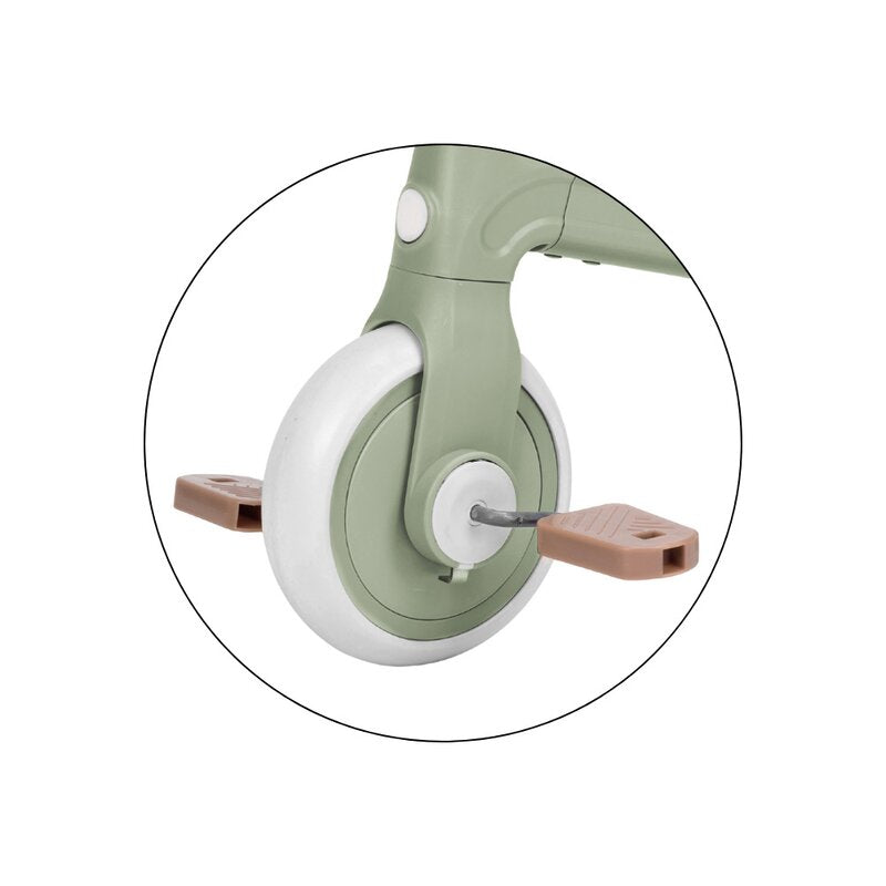 Bicicleta/tricicleta, Petite&Mars, 3 in 1, Multifunctionala, Cu/fara pedale, Ghidon directionabil, Sa reglabila pe inaltime, 2.3 kg, Pana la 25 kg, 12-36 luni, Verde