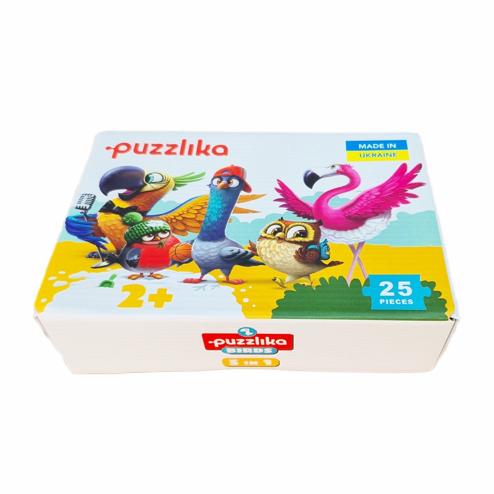 Puzzle pentru copii 5in1, 2 ani+, Puzzlika - Birds - gogobaby.ro
