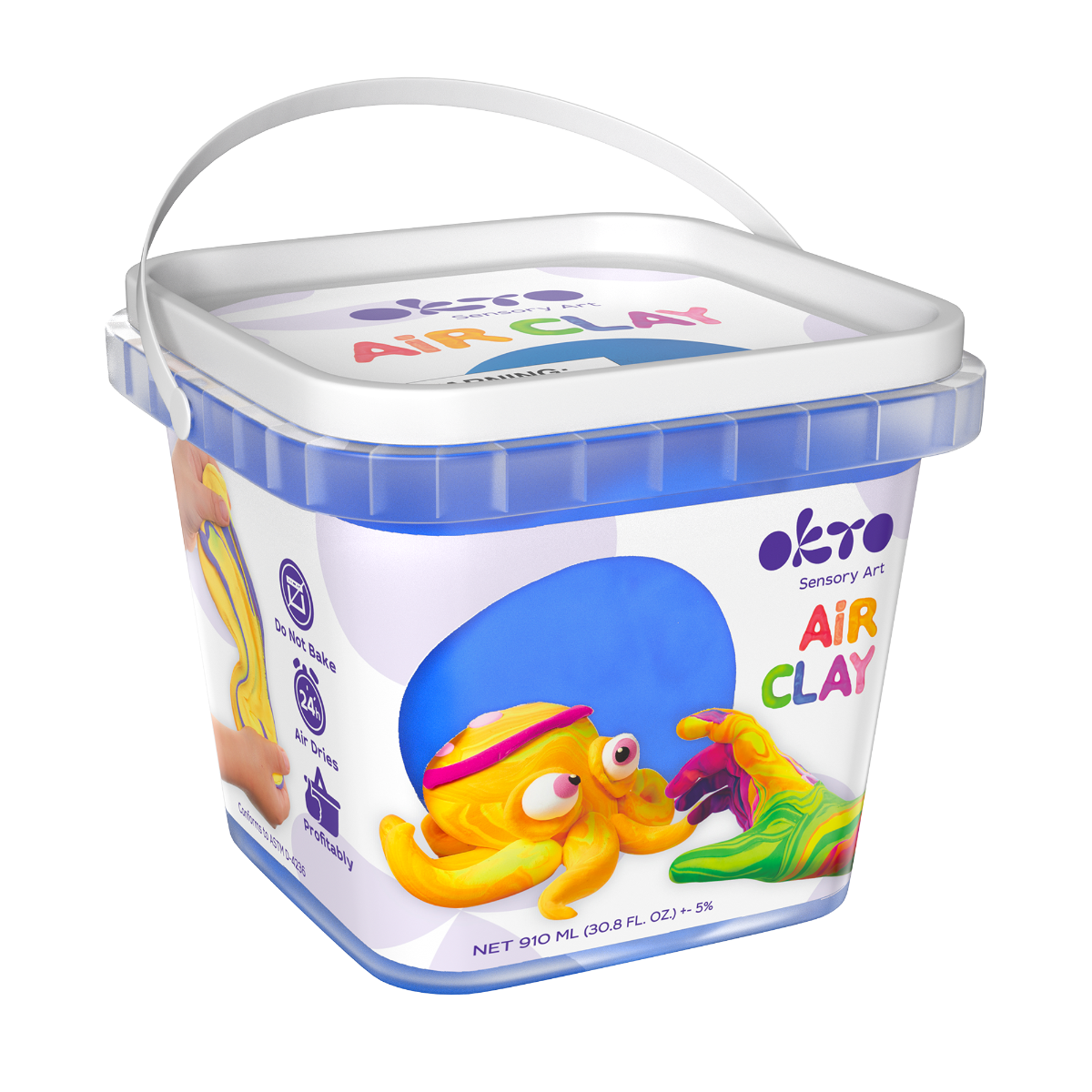 Air Clay pentru modelaj, 200g, Okto - Albastru
