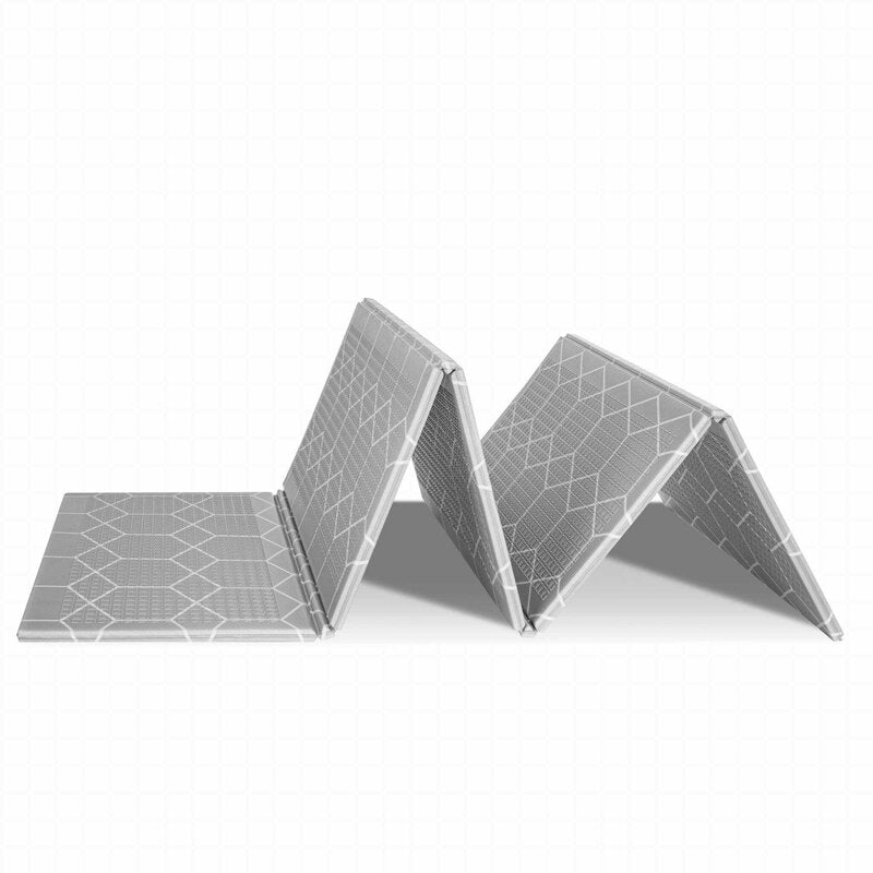 Covoras de joaca, Bocioland, Honeycomb, Pliabil, Protectie impotriva loviturilor, Dimensiune mare, 200 x 150 cm, Cu Imprimeu pe ambele parti, Potrivit pentru utlizare atat in interior, cat si in exterior - gogobaby.ro
